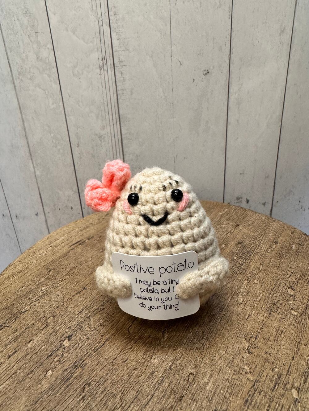 Cute Crochet Desk Positive Potato Encouragement Cute Crochet Gift
